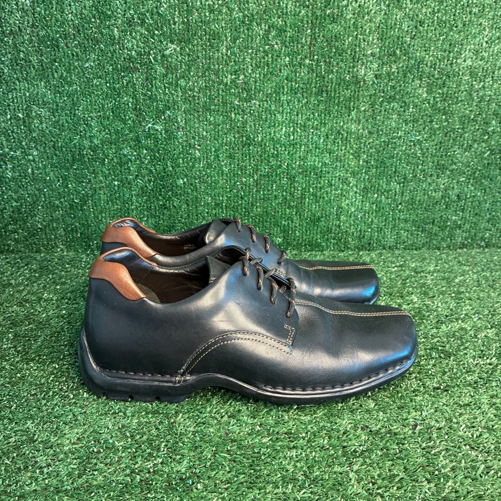 Cole Haan C07483 Leather Bicycle Toe Casual Oxford Shoes Black Brown Mens Sz 8M